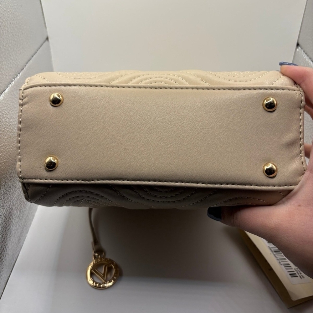 Valentino Orlandi Quilted Taupe Monogram Handbag - Picture 7 of 8